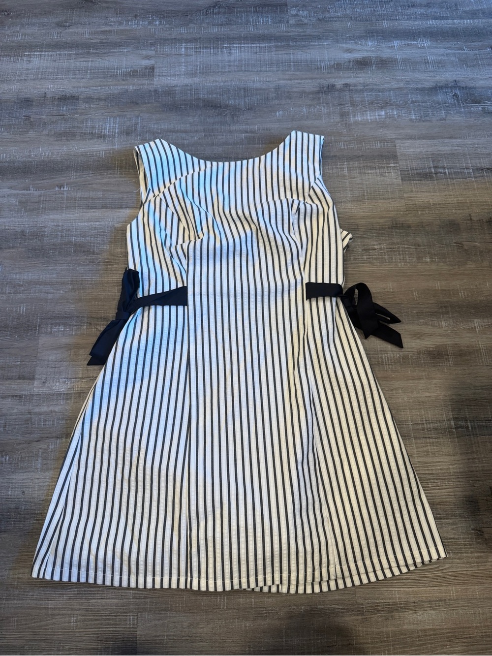 wild fable White and Black Striped Sleeveless Tie-Side Mini Dress